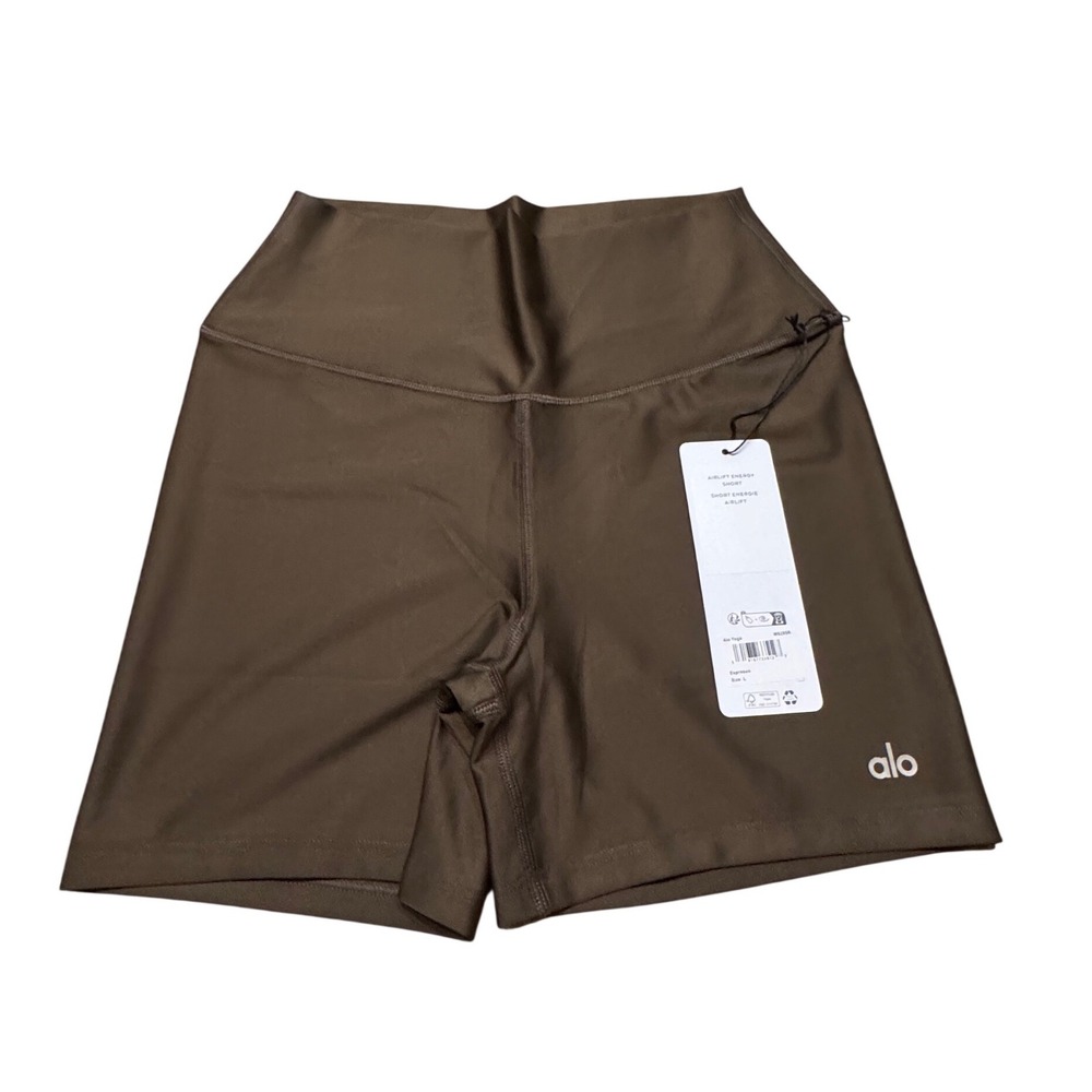 ALO Yoga Women’s Bike Shorts in Olive Brown